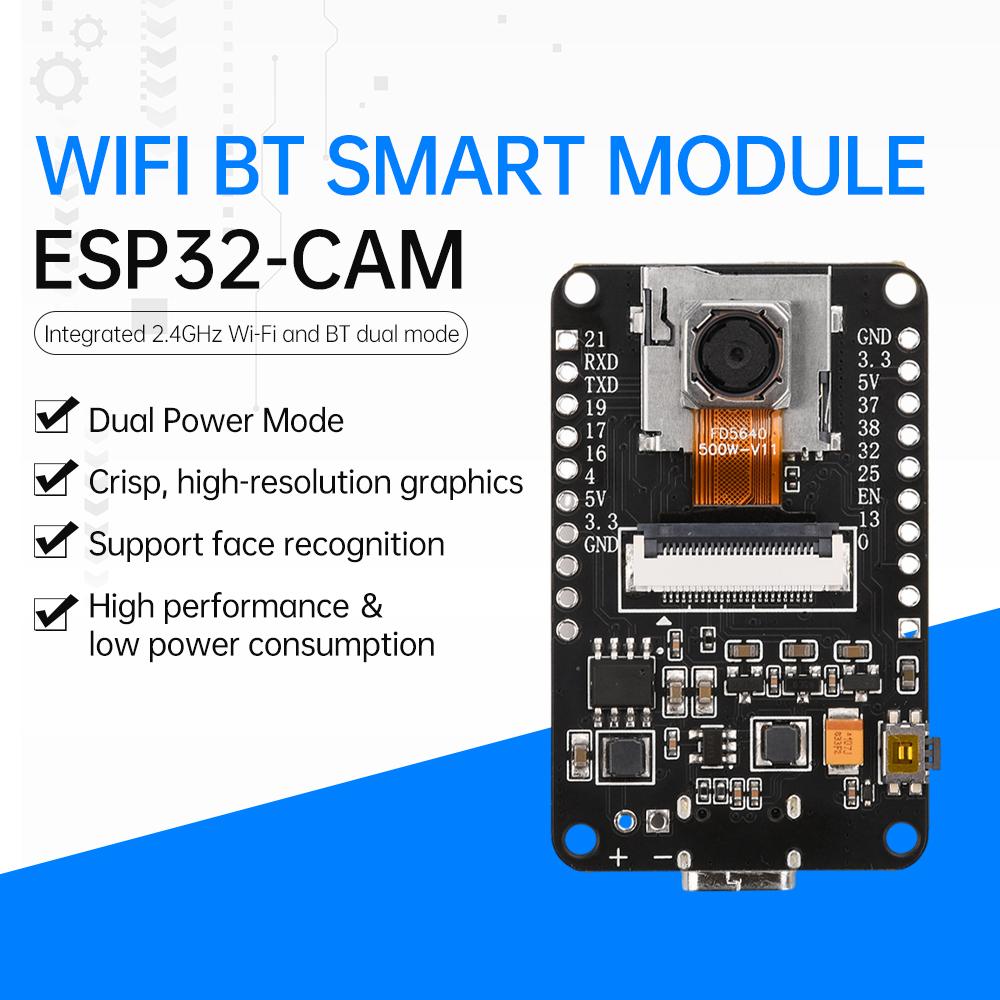 Tye-c ESP32-CAM Development Board WiFi Bluetooth 80-240MHz Module CH340 With  OV5640 Camera Modulle  500W Pixel
