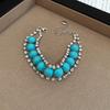Acrylic Oval Diamond Ring Bracelet Earrings Necklace Accessories Women's Clavicle Chain Versatile Necklace