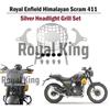 Silver "Net Design Headlight Grill Set" Fit for Royal Enfield Himalayan & Scram"