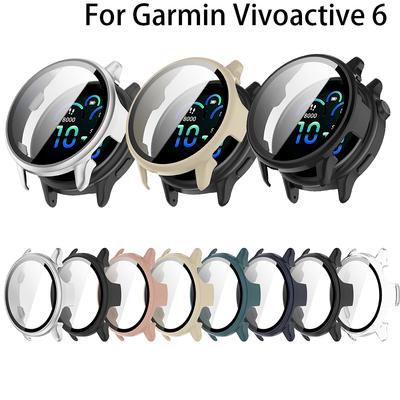 Full Protective Glass Case For Garmin Vivoactive 6 Smart Screen Protector Cases Vivoactive6 Cover Shell&Tempered Glass Film 2in1