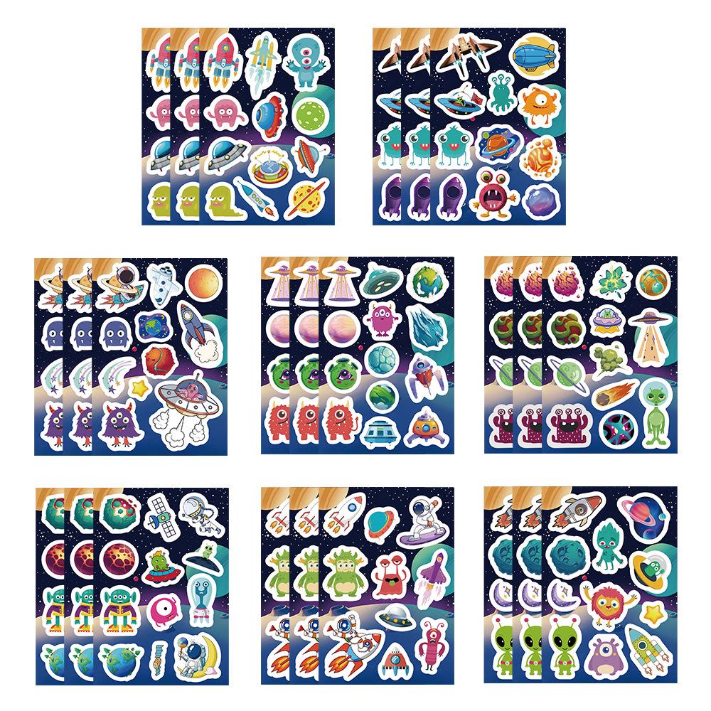 

8 Космическое приключение DIY наклеек: Мультяшные ракеты, инопланетяне и космические коллажи для журналов, телефонов и ноутбуков