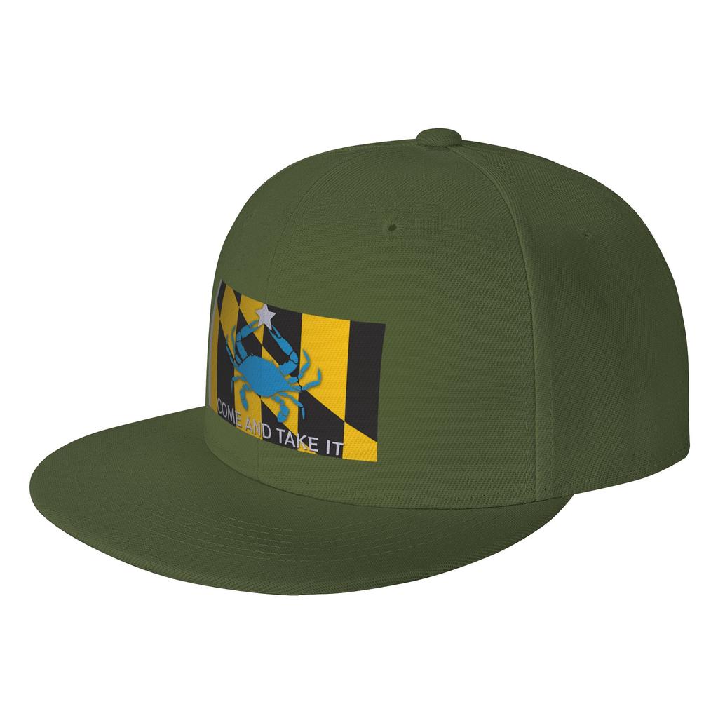 Fashion Come and Take It Baltimore City Flag Flat Brim Sun Hat Simple And Stylish Sun Hats