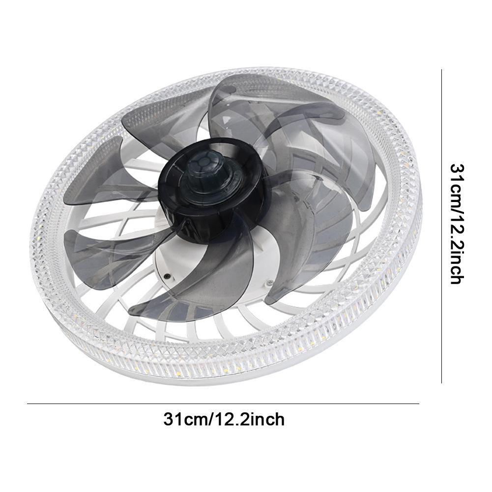 Ceiling Fan Light 4 Speeds Smart Silent Ceiling Fan Light with Converter Extender Flush Mount Ceiling Fan with Light AC 85V-265V