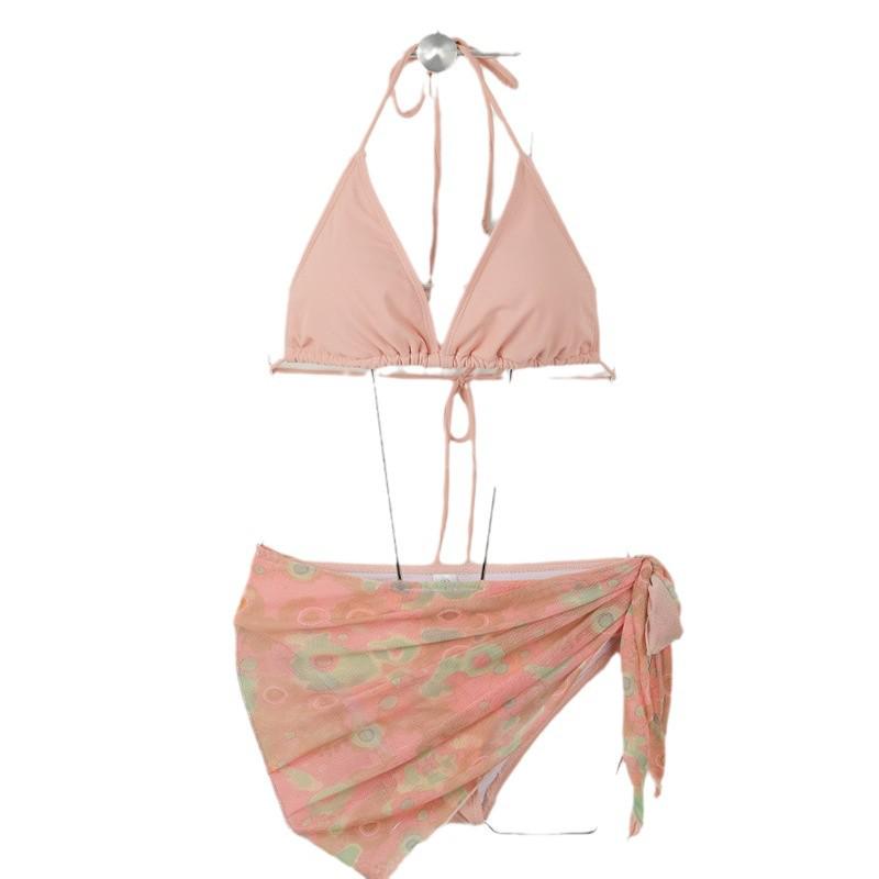 Women's Hot Selling Three-Piece Swimsuit Set: Sexy Bikini with Tummy Control & Slimming Design for Beach & Hot Spring