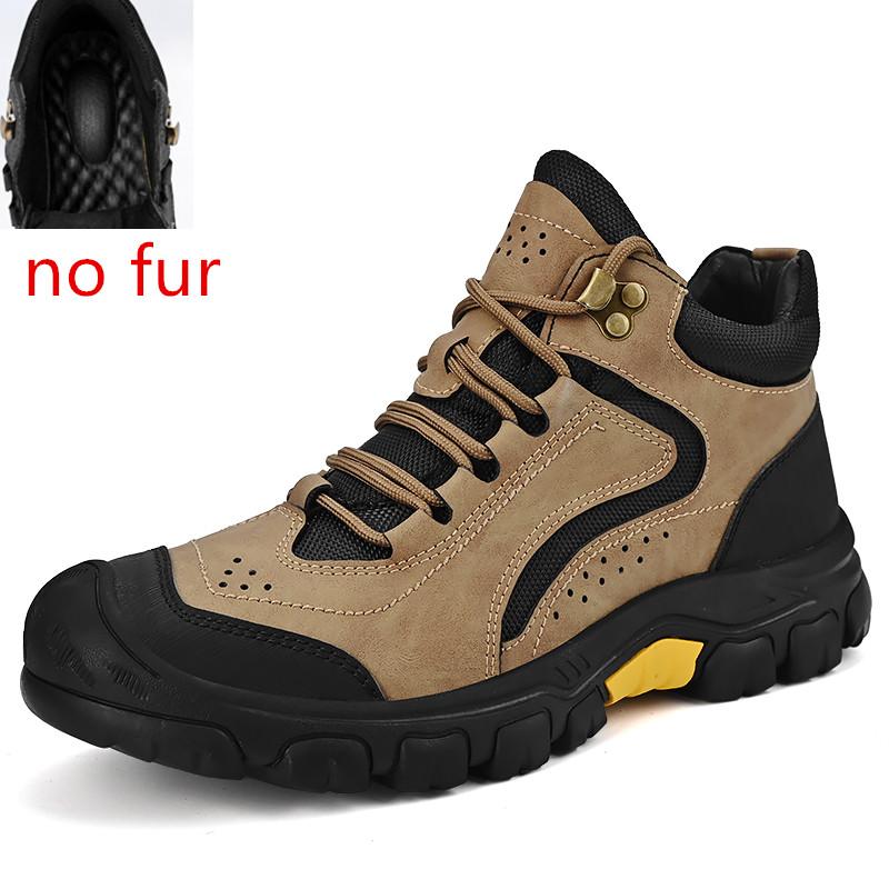Fashion Winter Men Boots plush warm Warm Comfortable Outdoor Mens Snow Boots Men Cotton shoes lace up Working Ankle Boots men