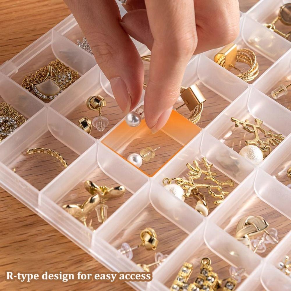 Large Capacity Jewelry Storage Box Clear Earrings Storage Containers Organizer Box Craft Jewelry