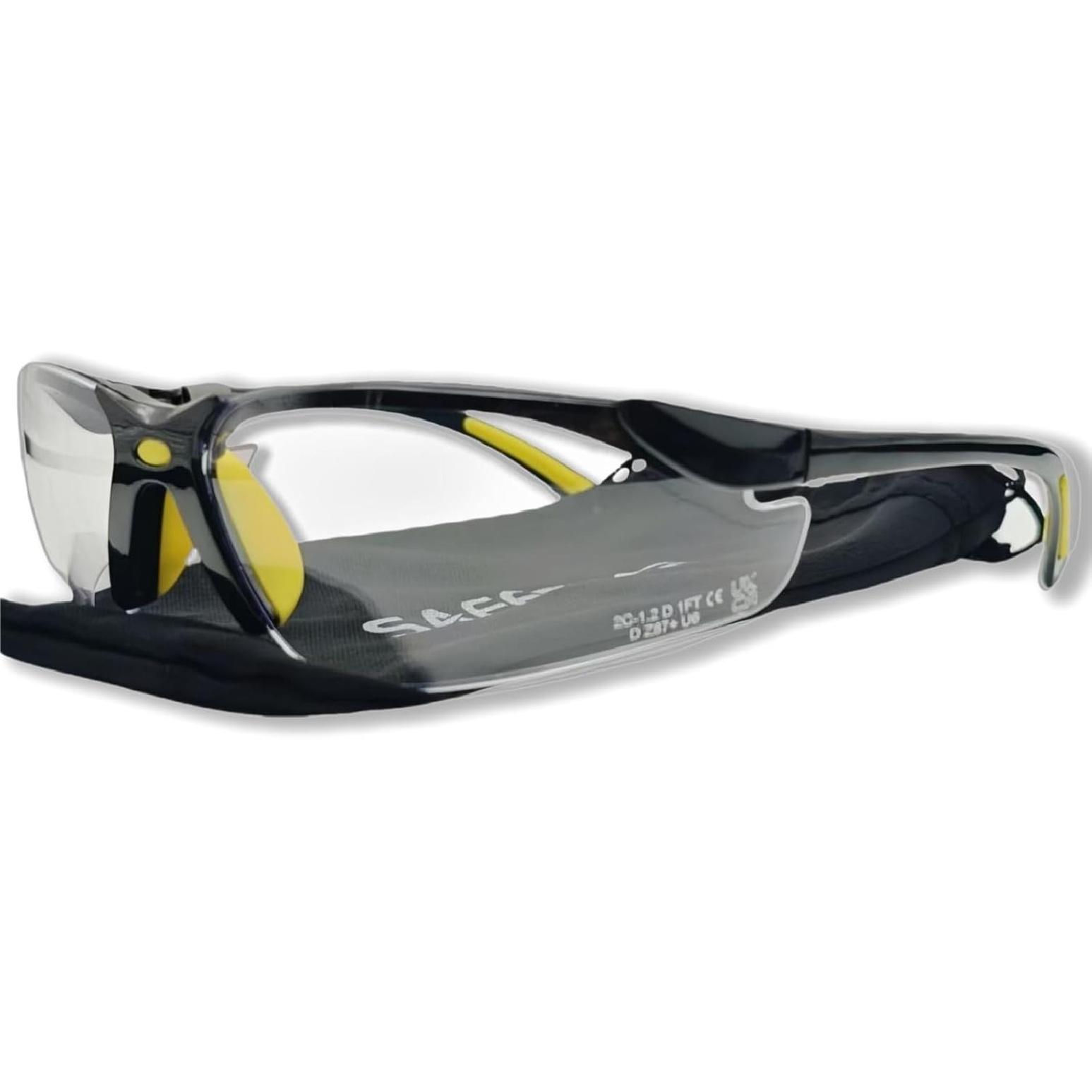 Safety Glasses for Men - AntiFog, Scratch Resistant, Non slip, Wrap Around Lenses,Adjustable Temples - 99.99% UV Protective Eyewear - ANSI Z87 Safety