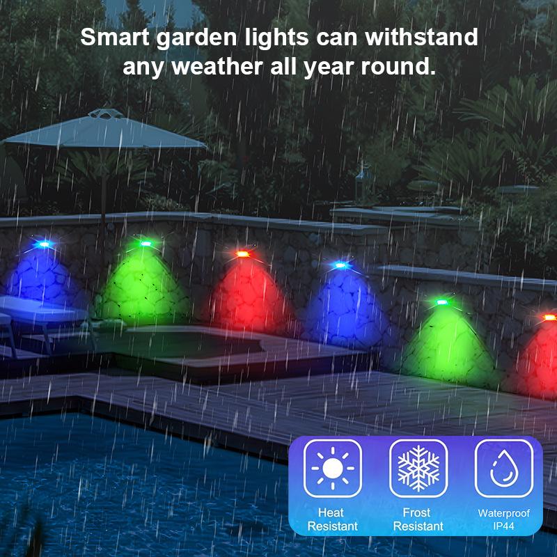 Smart Colorful LED Pathway Lamp with Bluetooth App Voice Control for Indoor/Outdoor Decoration