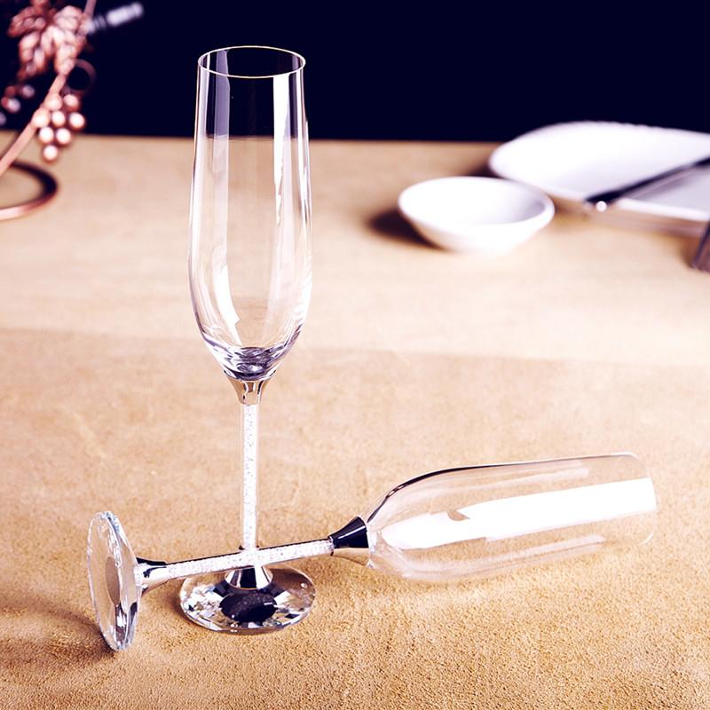 Creative Wedding Wine Glass cup unique Champagne Flutes Crystalline Party Gift Toasting Glass Goblet Crystal Anniversary