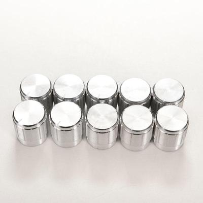 10Pcs Aluminum Knobs Rotary Switch Potentiometer Volume Control Pointer Hole 6Mm