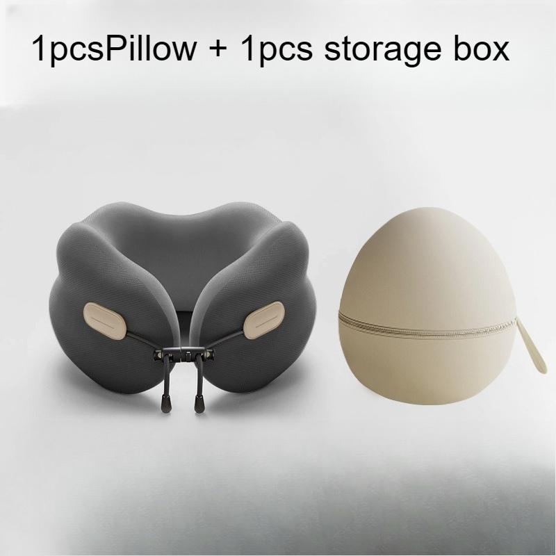 

Memory Foam U Shaped Neck Pillow Travel Pillow for Airplane Car Cervical Support Pillow Soft Sleeping Headrest Pillow Standard model серый