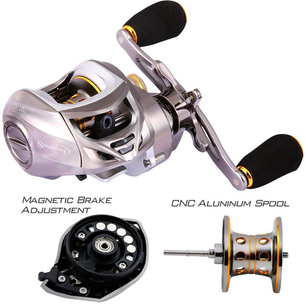 Baitcasting Fishing Reel -6.3:1 Low Profile Baitcaster Reel with Magnetic Brake System11+1BB