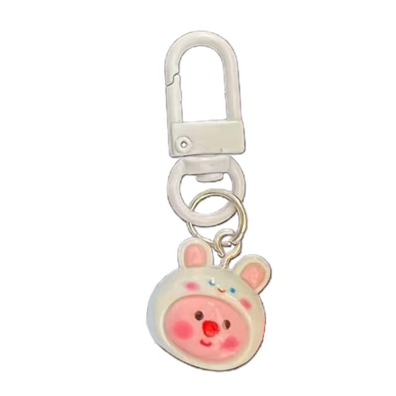 

Stylish Loopy Keychain Cartoon Doll Pendant Fashionable Resin Keyrings Playful Bag Pendant Keys Holder for Keys and Bags