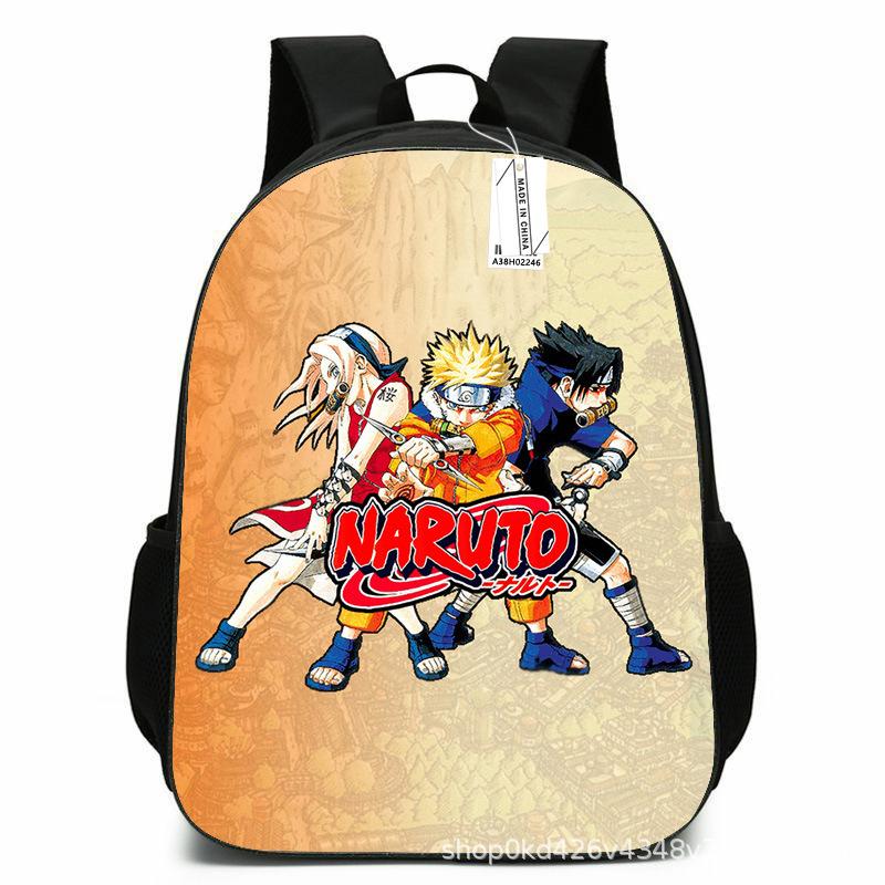 Naruto Peripheral Schoolbag Naruto Sasuke European and American Elementary and Middle School Students Backpack Cartoon Animation Computer Bag