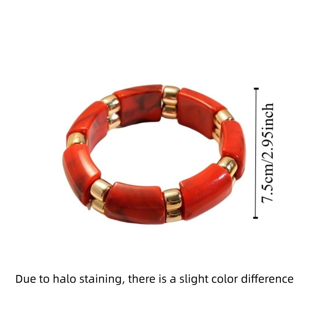 Wide Acrylic Bangle Geometric Retro Hand Ring Temperament Exaggerated Bracelet  Gift