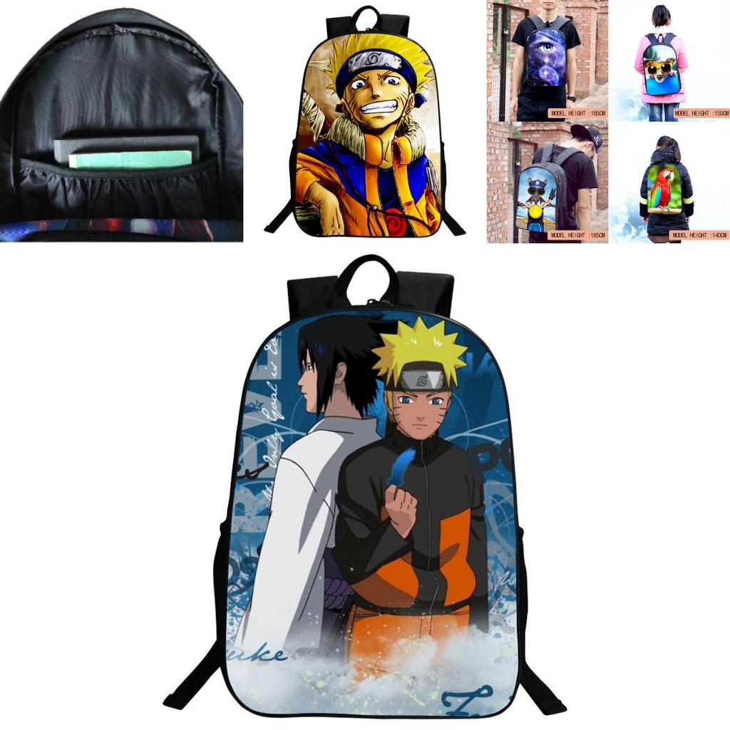 Sac à dos scolaire élégant Naruto Anime avec design durable et bretelles réglables