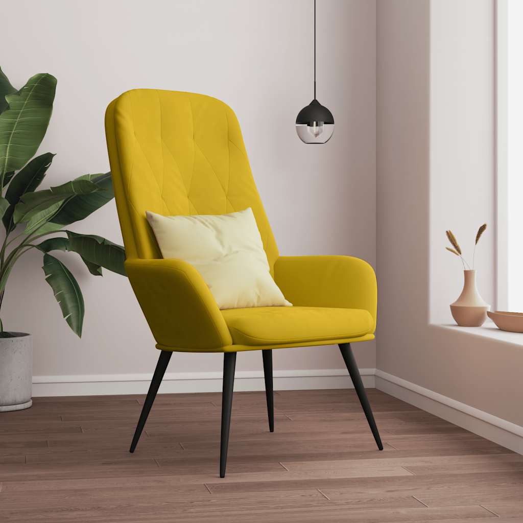 Recliner Chair Mustard Yellow Velvet