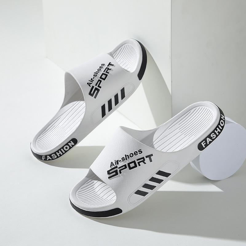 Men's PVC Soft Sole Slippers, Non-Slip Slides, Casual Outdoor Beach Flip Flops, Home Bathroom, Couples Sandals, Fashion, New
