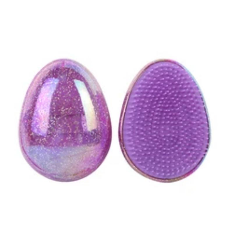 Mini Spazzola Districante per Capelli a Forma di Uovo Rotondo Massaggio del Cuoio Capelluto Spazzola per Capelli Nodi Pettine Capelli Intrecciati Salone Parrucchiere Pettine per Styling Capelli Viaggio