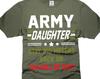 Army Daughter Shirt Funny Daughter Tee Shirt US Military Shirts Womens Unisex Tee Funny Daughter Gifts Army Shirts For Her