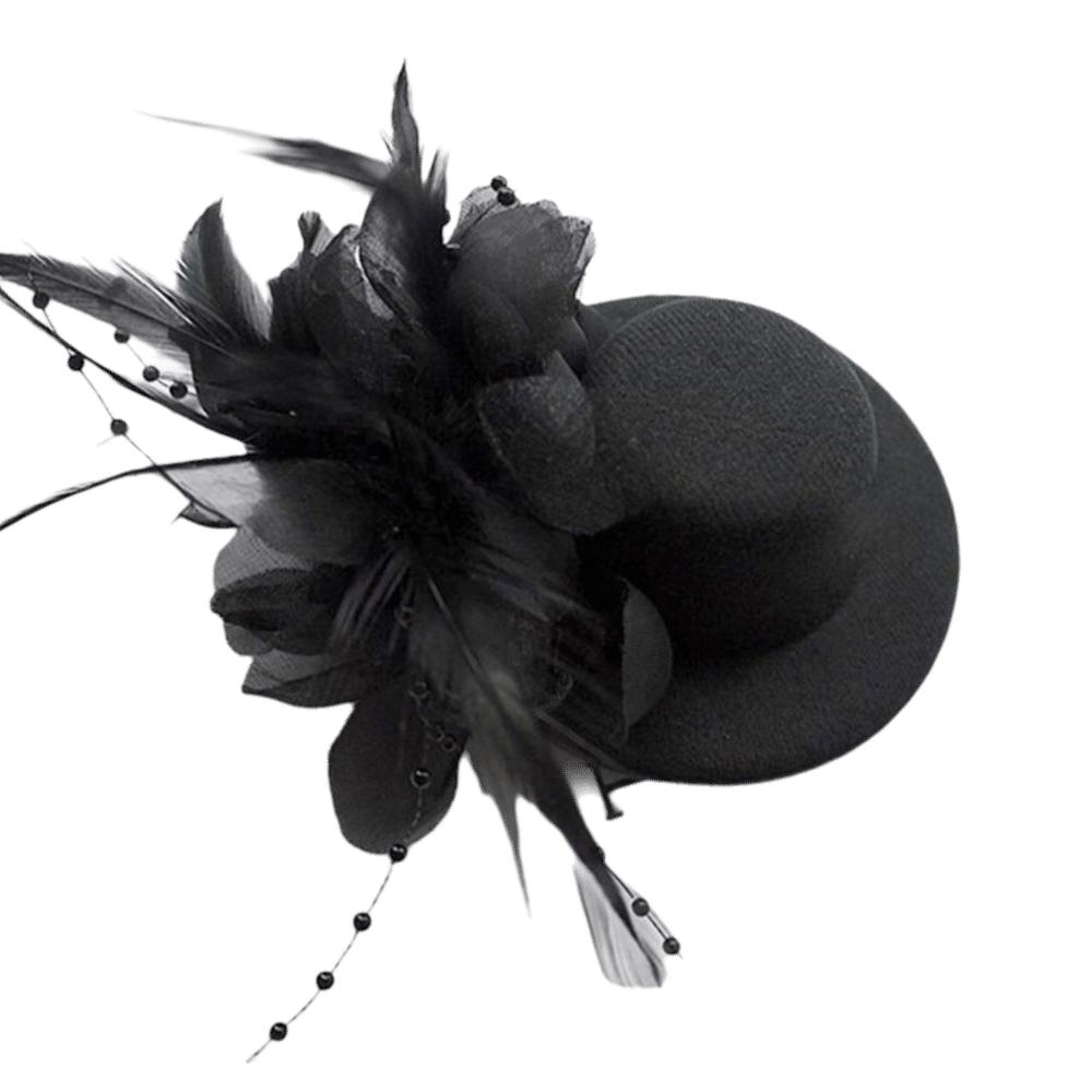 13cm Barn Fascinatorer Hattar Fjädrar Te-fest Hårnålar Mode Huvudbonader Hattar Fest