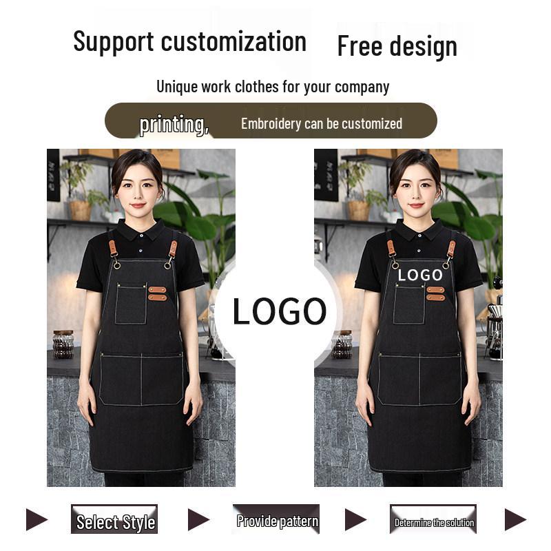 Thickened Canvas Apron for Kitchen, Gardening, Painting, Coffee Shop, Catering, and Cooking