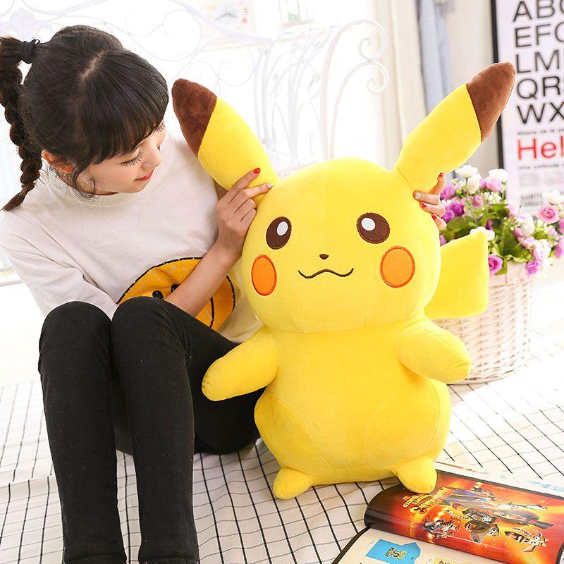 Adorable 17.8inches Large Stuffed Dolls Pokemon Anime Pikachu Soft Plush Animal Toy Gift For All Ages