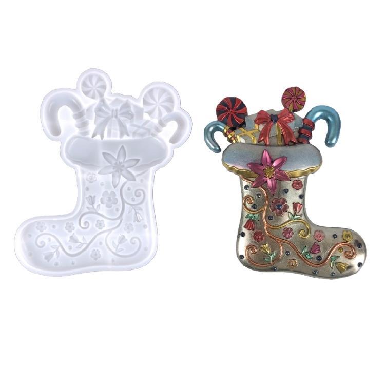 Christmas Pendant Silicone Resin Mold for Tree Home Decorations Jewelry Making