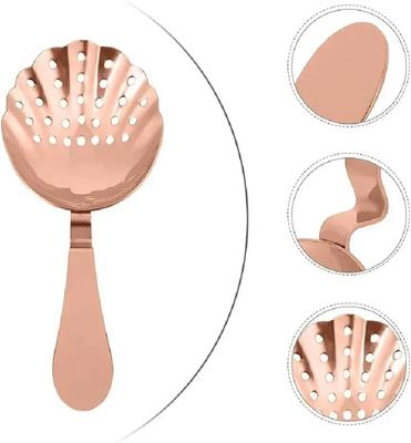 2025 New Shell Shape Strainers Bar Strainer Vintage Julep Cocktail Strainer Stainless Steel Spoon For Cocktail Drinks Home Comme