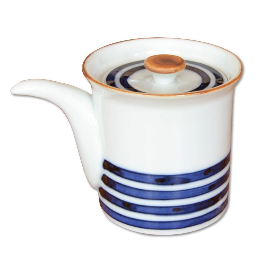 Stylish and Cute Compact Soy Sauce Seasoning Made In Arita Lattice Gosu 110ml Dispenser, Container, Japan, Ceramic, Porcelain, Ware, Pattern, Line,