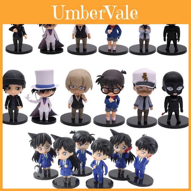 Cute Detective Conan Q Version Figures Set Of 6 Desk Display Cake Topper Home Decoration