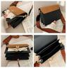 Korean Style Frosted Fabric Color Block Shoulder Bag - Autumn/Winter Fashion