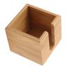 Tissue Box Bamboo Wood Textured Rectangular Paper Storage Organization for Kitchen Office