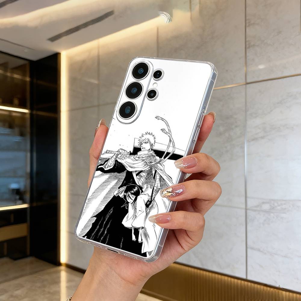 Hot anime-B-L-E-A-C-H Phone Case For Samsung S25,S24,S21,S22,S23,S30,Ultra,S20,Plus,Fe,Lite Transparent Cover