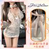 Sex Lingerie Sexy Lace Perspective Seduction Retro Hollowed-out Cheongsam Uniform Set
