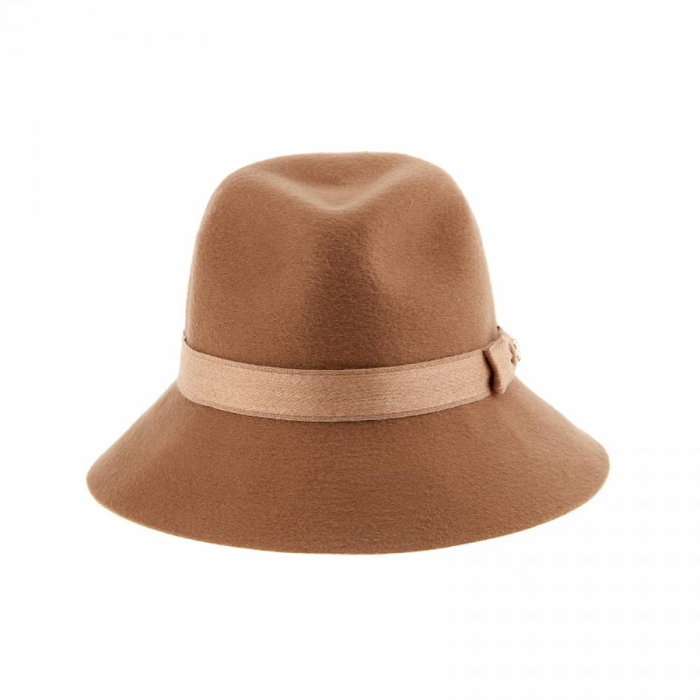 Helen Kaminski Hat51465 Ca Orpella Camel Ribbon Fedora Bucket Hat