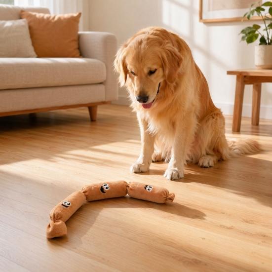Tear-resistant Sausage-shaped Pet Accessory Plush 53 Cm 1 Pc