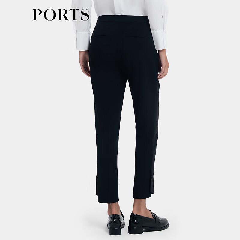 PORTS Women's Spring/Summer Layered Slit Skinny Pants