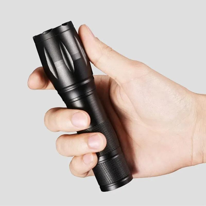 T6 Strong Light Flashlight LED Aluminum Alloy Telescopic Zoom Charging Edition Outdoor Searchlight Remote Control Flashlight