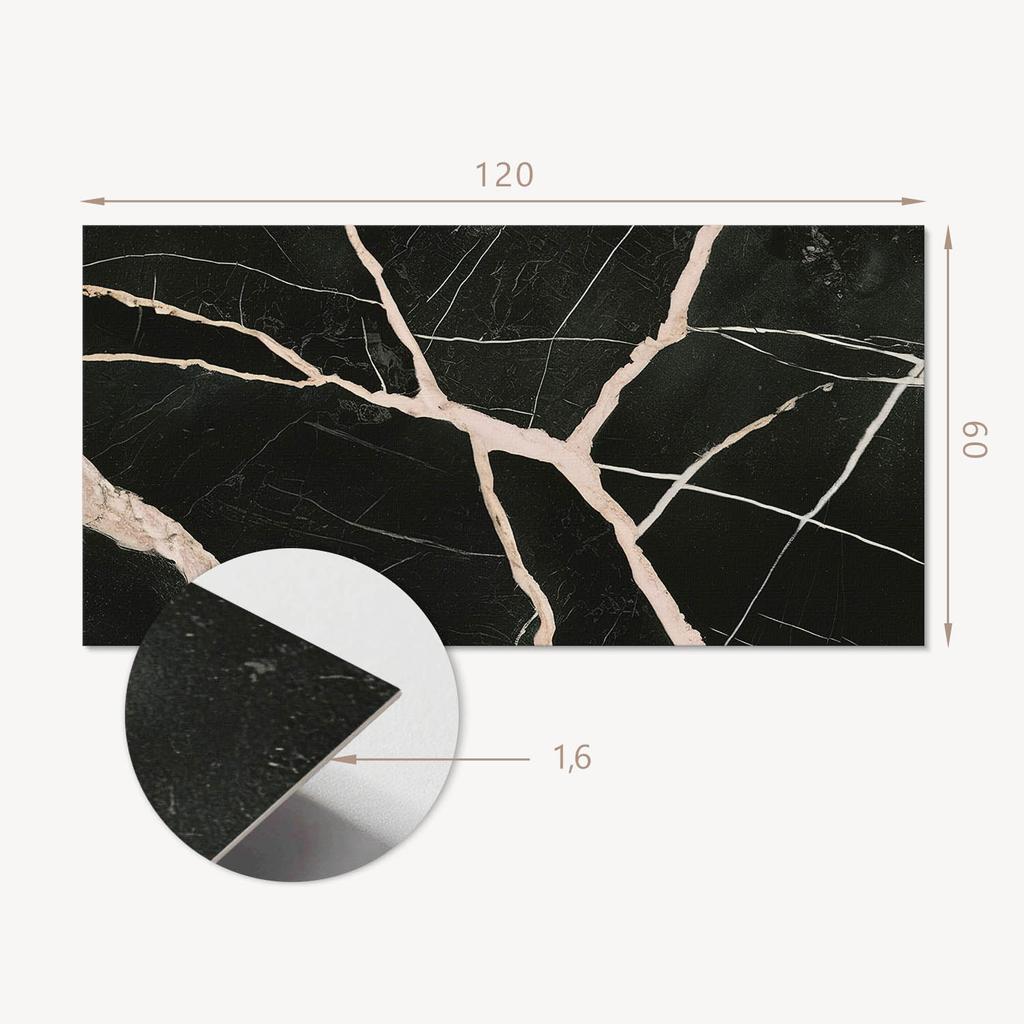 Self-Adhesive Vinyl Panel for a Teenager's Room 120x60 Cm Elegant Marble Pattern