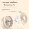 Portable Rechargeable Smart Fan: Adjustable, Digital Display, Small, Automatic Oscillation, Wall-Mountable, Stand-Alone for Home Use