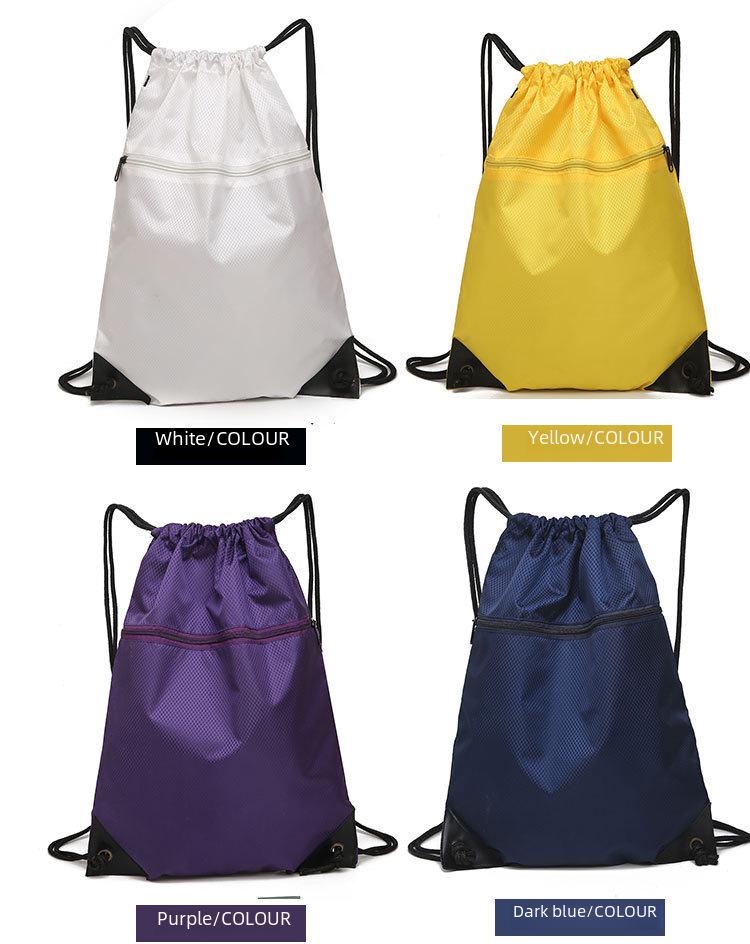 Benutzerdefinierter Nylon Leichter Einfarbiger Kordelzug Sportrucksack