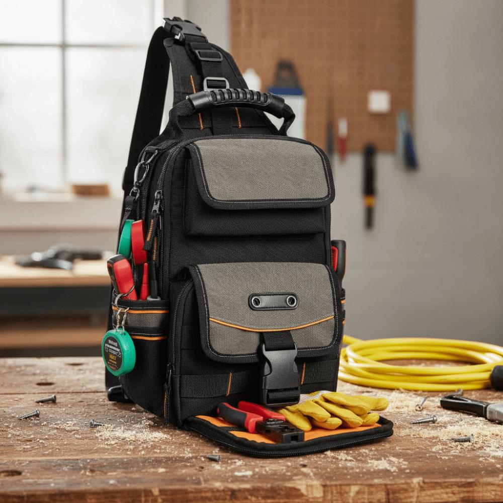 Durable HVAC Tool Organizer Zippered Tool Bag Techs Electrician Tool Pouch Technician