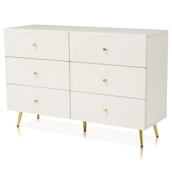 Metal Legs Dressing Table with Drawers Large Capacity Ergonomic Handle Easy To Assemble Home Makeup Vanity Table Bedroom Furniture