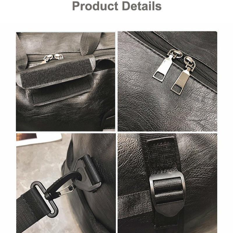 Gym Bag Leather Sports Shoulder Bags Men and Women Waterproof Fitness Yoga Travel Luggage