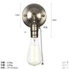 Pull Chain Switch Scones led Wall Lights Chrome Loft Style Retro Vintage Iron Bedroom Wall Lamp Bedside Lampen Stair Wandlamp