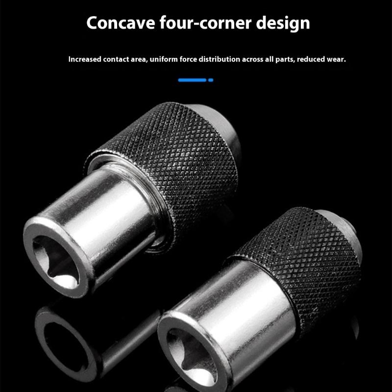 Steel Twin Ranging Tap Adapter Sleeve Tool Adjustable Design 15mm Depth 3/8" Square Interfaces Nonslip Texture Handle