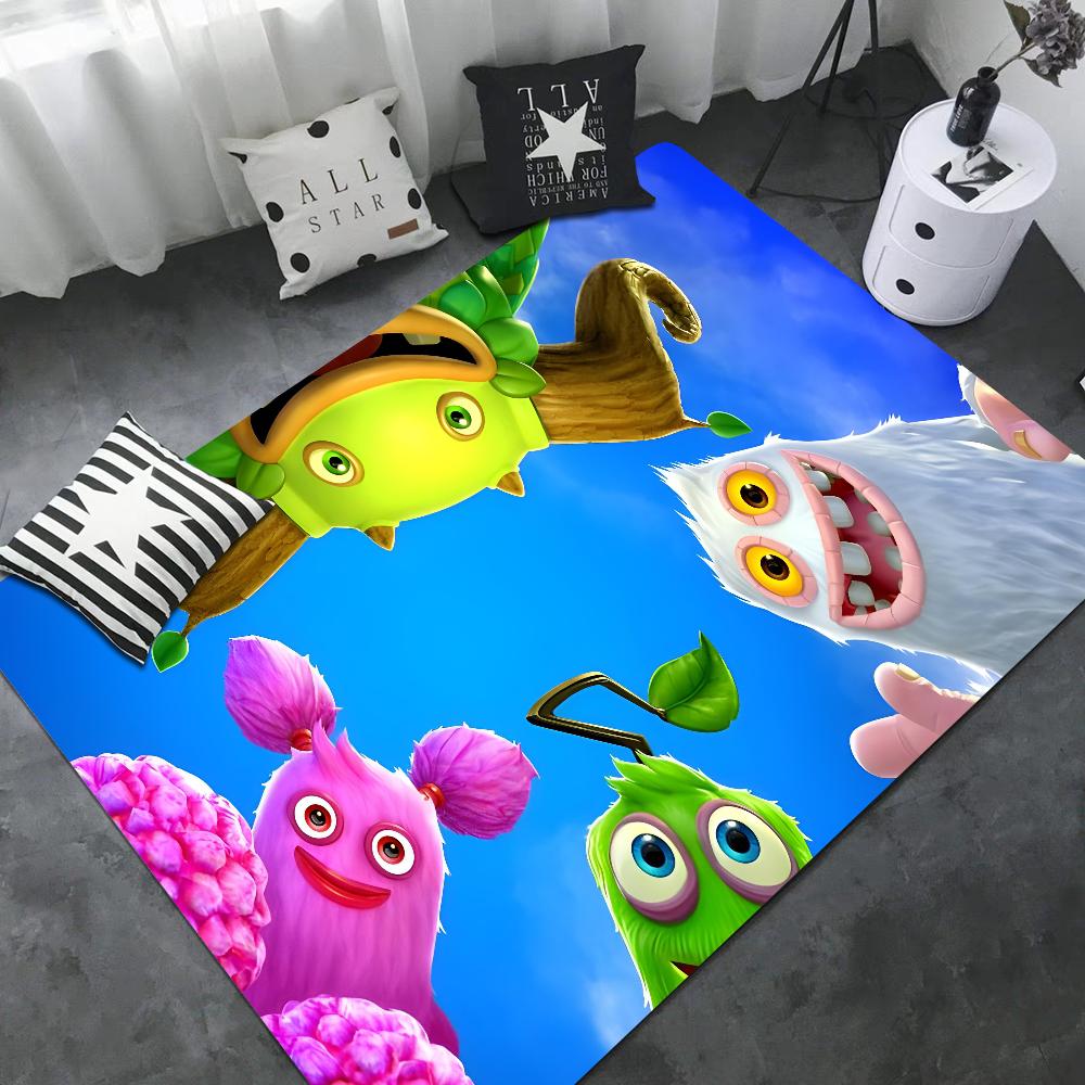 3D My Singing Monsters Kitchen Mat Washable Non-Slip Living Room Sofa Chairs Area Mat Kitchen Modern Home Decor