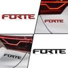 Car Styling 3D Chrome Metal FORTE Letter Logo Car Body Sticker Fender Side Emblem Rear Trunk Badge Decor Auto Accessories