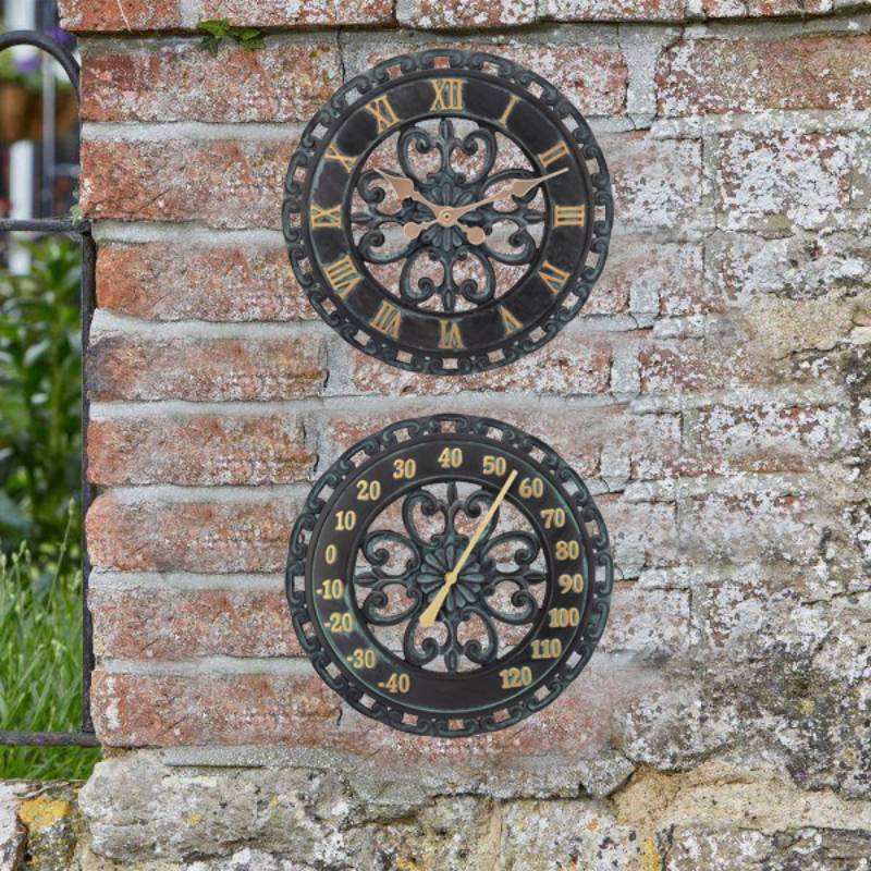 Vintage Wall Thermometer With Resin Frame For Garden And Living Room Decor